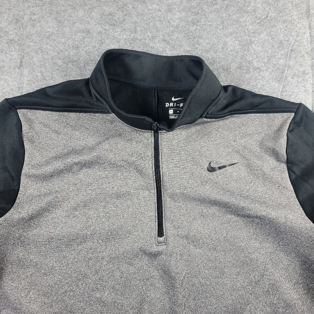 Nike Gray Black Dri-Fit Therma Half-Zip Pullover Men Size XL AA3323-010